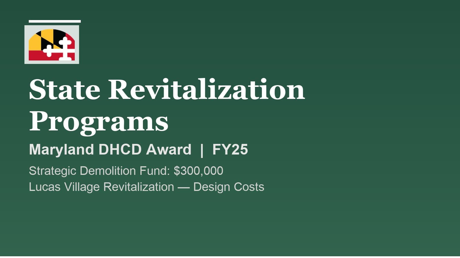 Maryland SRP FY25 design and engineering award graphic for Mosaic